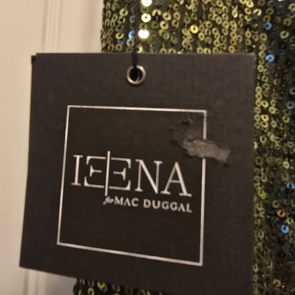 Ieena Duggal 11272 - Ruched Asymmetric Hem Sheath Dress - Picture 6 of 6